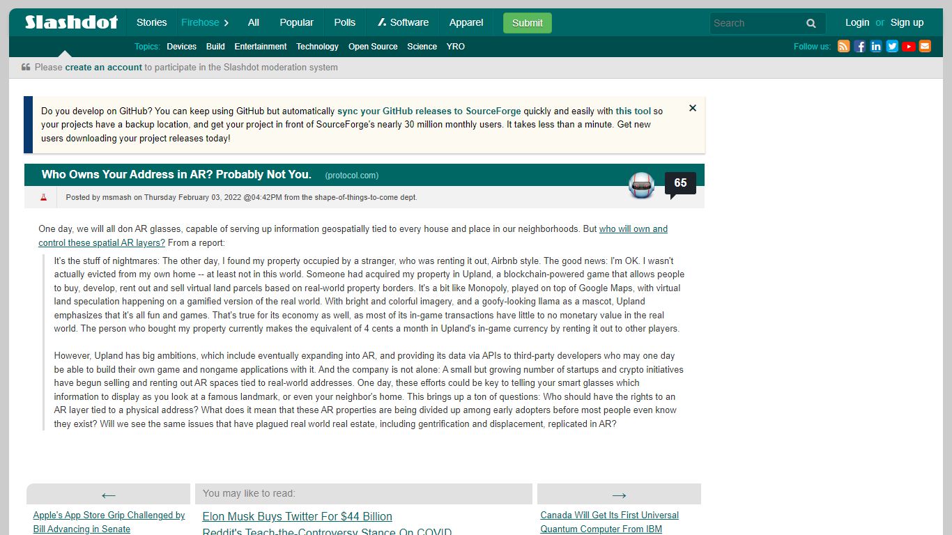 Who Owns Your Address in AR? Probably Not You. - Slashdot